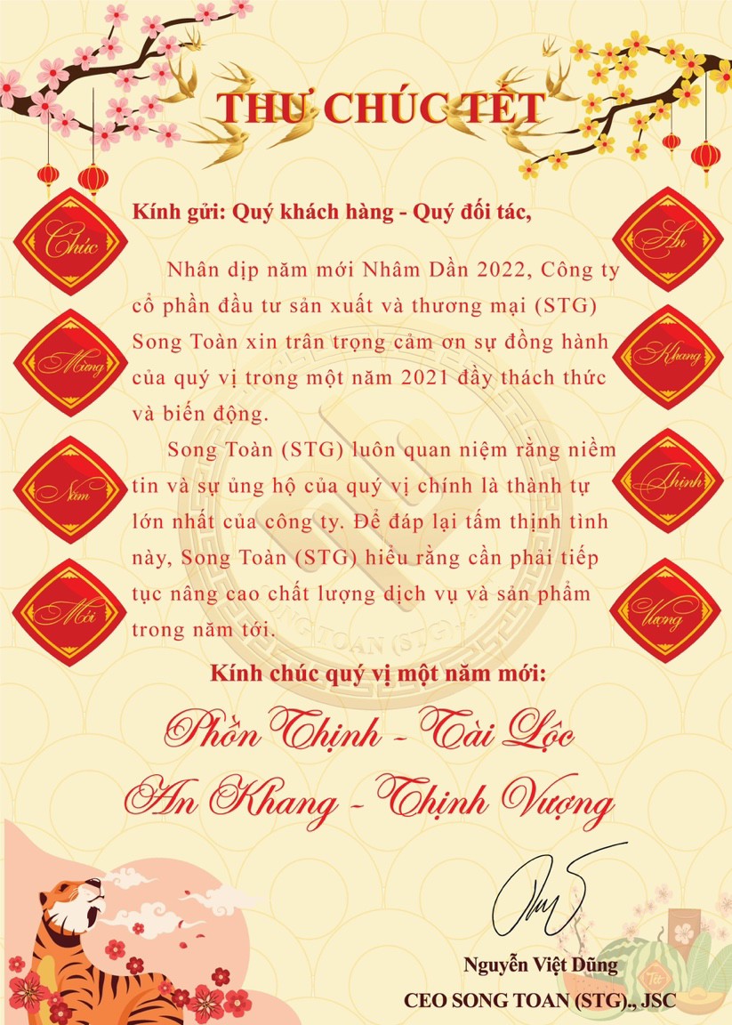 song-toan-thu-chuc-tet-nham-dan-2022 Thư Chúc Tết Nhâm Dần 2022