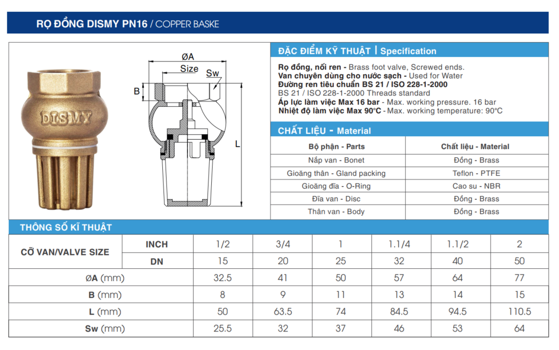 catalogue-ro-dong-dismy-pn16-copper-baske Rọ Đồng Dismy PN16 - Van Chân Đồng Chất Lượng Cao cho Hệ Thống Nước