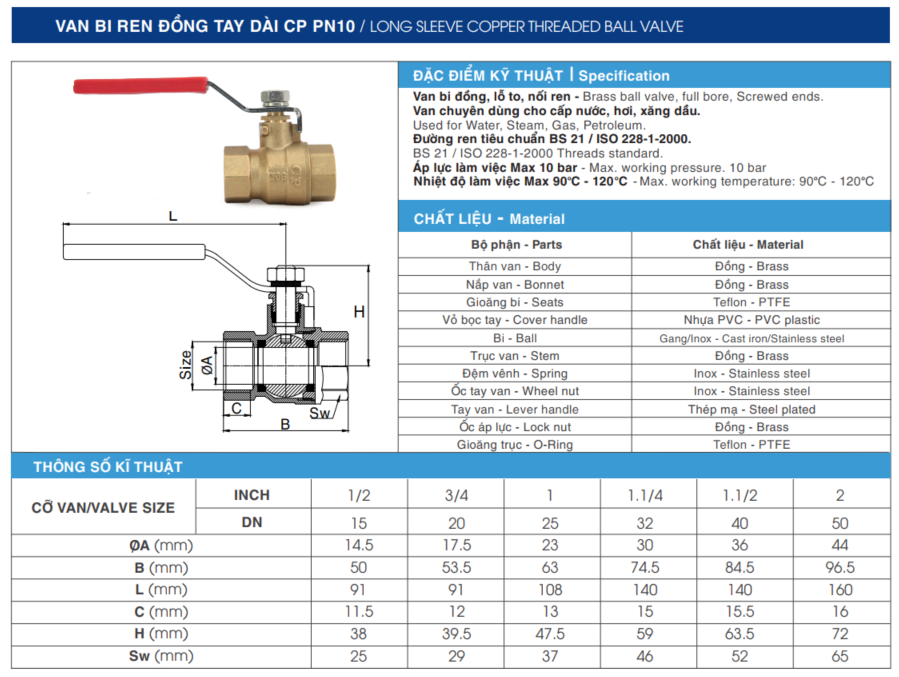 catalogue-van-bi-ren-dong-tay-dai-cp-pn10-long-sleeve-copper-threaded-ball-valve Van Bi Ren Đồng Tay Dài CP PN10 - Sự Lựa Chọn Lý Tưởng cho Hệ Thống Cấp Nước và Xăng Dầu