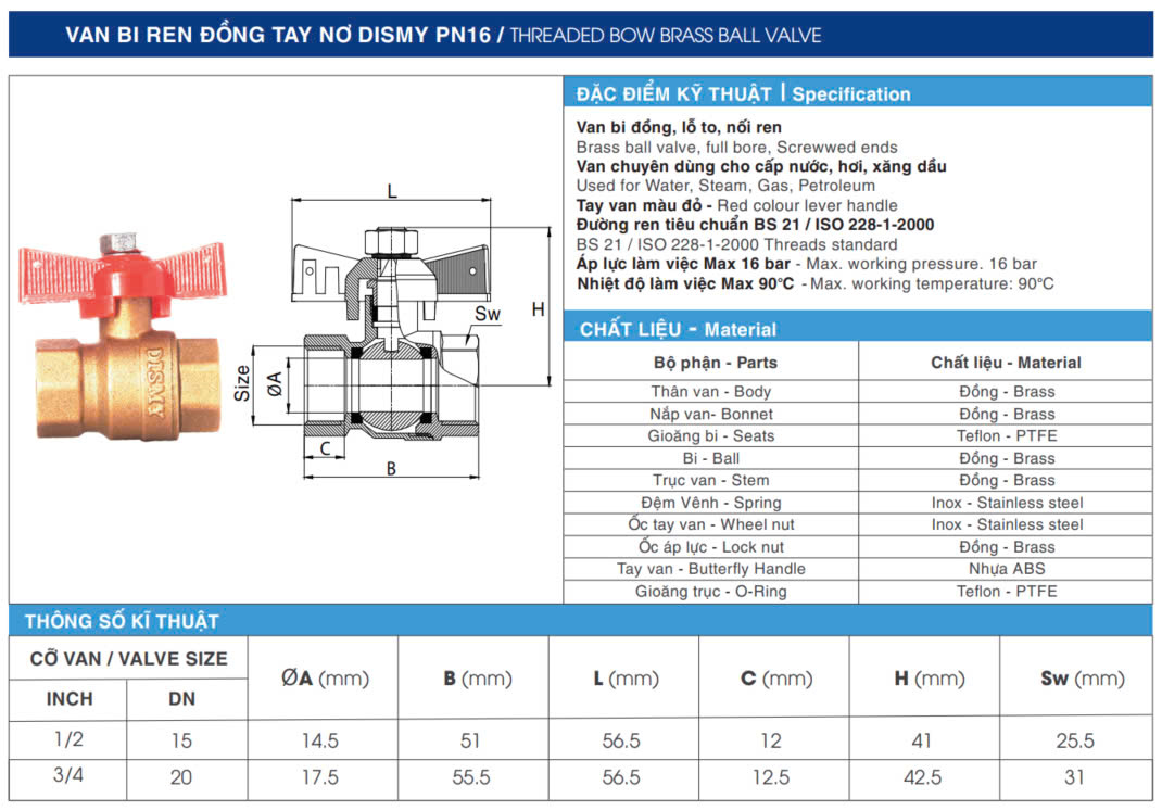 catalogue-van-bi-ren-dong-tay-no-buom-pn16-threaded-bow-brass-ball-valve-thuong-hieu-dismy Van Bi Ren Đồng Tay Nơ (Bướm) Dismy PN16 - Giải Pháp Hiệu Quả cho Hệ Thống Cấp Nước