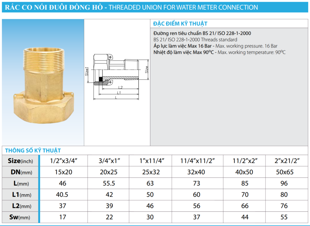 rac-co-luc-giac-co-lo-kep-chi-noi-duoi-dong-ho-nuoc-threaded-union-for-water-meter-connection Rắc Co Lục Giác Có Lỗ Kẹp Chì Nối Đuôi Đồng Hồ Nước - Threaded Union